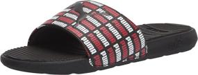 img 4 attached to PUMA High Men's Shoes - Slide Sandal in Black and White