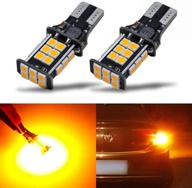 🔆 ibrightstar t15 led bulbs: ultra-bright 3030 chipsets for turn signal lights - amber yellow logo