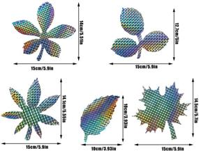 img 3 attached to 🦅 Предотвращение столкновений птиц и людей с окном с помощью 20 наклеек против столкновений: клейкие птицы в виде листьев для украшения оконного стекла