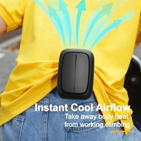 img 3 attached to 🌬️ Atisoner Portable Personal Waist Fan - Mini Cooling Neck Fan with 4000mAh Rechargeable Battery - 3 Powerful Speeds - Hand-Free Desk Small Belt Fan for Outdoor Hiking Camping Working (Black)