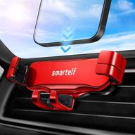 📲 upgraded gravity car phone holder mount | hands-free air vent cell phone mount (red) logo