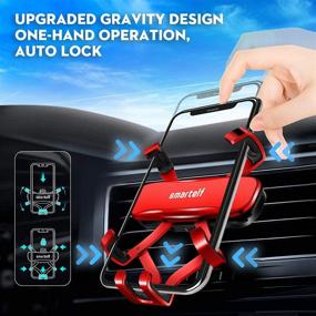 img 2 attached to 📲 Upgraded Gravity Car Phone Holder Mount | Hands-Free Air Vent Cell Phone Mount (Red)