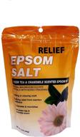 🍵 relief green tea and chamomile epsom salt: natural soothing blend for relaxation, 16 oz logo