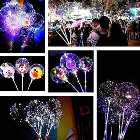 img 1 attached to 🎈 Vibrant LED Light Up Bobo Balloons: 8 Packs with Blinking Handles - Perfect for Event Birthday Party Decoration!