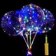 🎈 vibrant led light up bobo balloons: 8 packs with blinking handles - perfect for event birthday party decoration! логотип