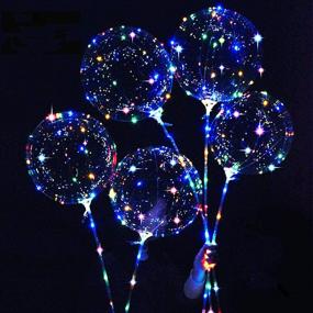 img 3 attached to 🎈 Vibrant LED Light Up Bobo Balloons: 8 Packs with Blinking Handles - Perfect for Event Birthday Party Decoration!