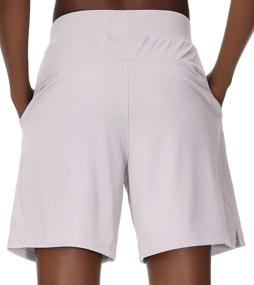 img 3 attached to 🩳 Comfortable and Stylish Women's Bermuda Shorts: Loose Fit with Pockets and Drawstring - Perfect for Walking, Workout, and Yoga