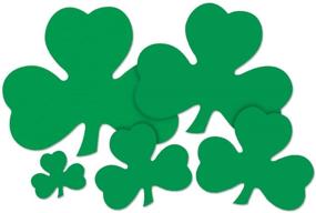 img 1 attached to 🍀 Vibrant Beistle 12-Inch Shamrock Cutouts - 36-Pack Decorative Printed Designs