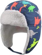 🦕 trapper waterproof colorful dinosaur toddler boys' accessories, hats & caps logo