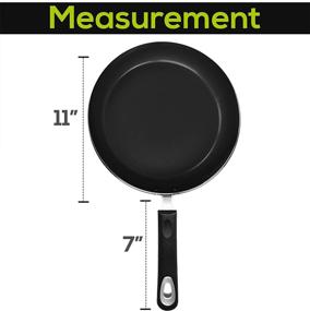 img 3 attached to Utopia Kitchen 11 Inch Nonstick Frying Pan with Induction Bottom and Scratch Resistant Body - Durable Aluminum Alloy and Riveted Handle