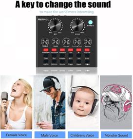 img 2 attached to 🎧 V8 Sound Card: REMALL Voice Changer Live Sound Card Kit with DJ Audio Mixer, Bluetooth Podcast Mixer & Sound Effects Machine - Perfect for Streaming, Gaming, Karaoke, YouTube & Phone