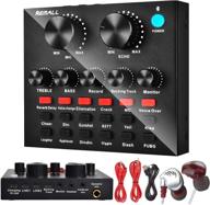 🎧 v8 sound card: remall voice changer live sound card kit with dj audio mixer, bluetooth podcast mixer & sound effects machine - perfect for streaming, gaming, karaoke, youtube & phone logo