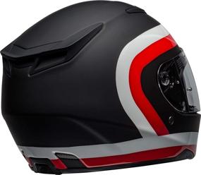 img 1 attached to 🔥 Bell RS-2 Crave Adult Street Motorcycle Helmet - Sleek Matte/Gloss Black/White/Red/Medium: Advanced Protection & Style