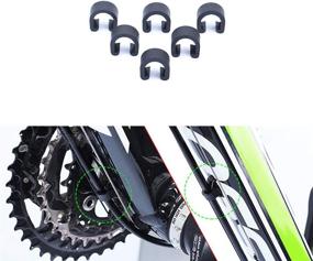 img 2 attached to 🔧 30 PCS Luckycivia Black C-Clips Clamps for Brake Derailleur Shift Cables - Road Bicycle Mountain Bike Housing Hose Guide Clamps