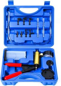 img 4 attached to 🔵 Yonligonju 2 in 1 Handheld Vacuum Pump Brake Bleeder Kit: 16 pcs Brake System Bleeding Tools with Gauge Adapters - Perfect Automotive Brake Fluid Bleeding Set for Motorcycle, Bike, Car, and Truck (Blue)