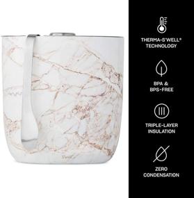 img 1 attached to 🧊 Swell Stainless Steel Ice Bucket with Tongs - 68oz Ice Capacity - Calcatta Gold - Triple-Layered Vacuum-Insulated Container for Extended Ice Retention - BPA-Free Designer Barware Equipment