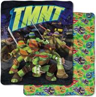 🐢 ninja turtle double-sided cloud throw: enjoy the teenage mutant city slick adventure, 60" x 70 logo