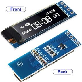 img 3 attached to 🖥️ 2-часть I2C OLED дисплей модуль 0,91 дюйма, I2C OLED драйвер экрана, белый свет, DC 3,3В - 5В