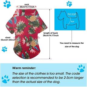 img 2 attached to 🐶 Pet Dog Hawaiian Shirt Summer Beach Cool T-Shirts + Summer Straw Hat + Golden Chain Collar - Small to Large Dog Sizes (White, Coconut Tree)