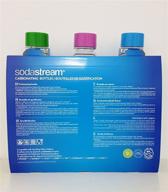 🥤 sodastream bottles original 3-pack (blue, pink, green) - 1l/3.38oz - released in 2017 logo