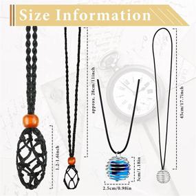 img 3 attached to 💎 Versatile 66-Piece Quartz Stone Necklace Cord Kit for Creative Jewelry Making