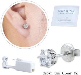 img 2 attached to 💉 2 Pack Self Ear Piercing Gun Earring Kit - No Pain, Easy to Use, Disposable, with Stud (White)