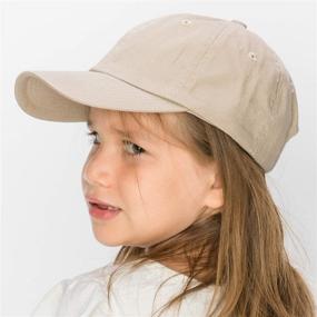 img 1 attached to 🧢 Youth Small Fit Bio-Washed Unstructured Cotton Baseball Cap - Stylish Apparel Store