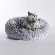 🐱 love's cabin cat beds for indoor cats - machine washable, waterproof bottom - fluffy dog and cat cushion bed for joint relief and improved sleep logo