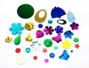 img 2 attached to 🎉 Honbay 100g Mixed Sequins and Spangles Craft Supplies: Countless Assorted Shapes, Colors, and Sizes!