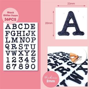 img 2 attached to 120pcs Chipboard Thicker Black Glitter Foam and Silver Foil Alphabet Stickers for Scrapbooking and DIY Crafts - Greeting Cards, Planners, Decorations, and Paper Projects