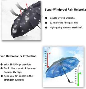 img 1 attached to ☂️ Ultimate Windproof Umbrella: Compact, Protecting and Waterproof
