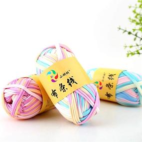 img 3 attached to 🧶 iSuperb 4 Pack Knitting Yarn Fabric Cloth T-Shirt Yarn Carpet Yarn for DIY Knitted Fabric Art Basket Bag (C) - Improved SEO