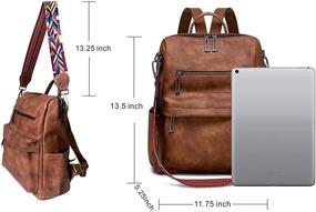 img 1 attached to OPAGE Backpack Colorful Convertible Multipurpose Women's Handbags & Wallets