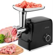 🔌 high-performance electric meat grinder - 500w 3-in-1 stainless steel with 3 plates - perfect for home kitchen and commercial use logo