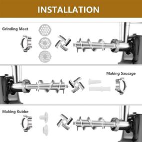 img 2 attached to 🔌 High-Performance Electric Meat Grinder - 500W 3-IN-1 Stainless Steel With 3 Plates - Perfect for Home Kitchen and Commercial Use