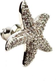 img 2 attached to 🌟 Elegant Titanium Stainless Steel Starfish Cubic Zirconia Stud Earrings for Women, Girls - Hypoallergenic & Gift Boxed