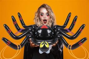 img 2 attached to 🕷️ Halloween Inflatable Spiders Ring Toss Game: Fun Party Decorations with 12 Rings for Kids and Adults - Indoor/Outdoor Halloween Activity