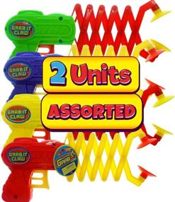 img 3 attached to 🤖 JA-RU Robot Arm Claw Grabber Toy Set for Kids - Pack of 2 Assorted 12 Inch Long Grabbers with Pick Stick - Ideal Party Favors Tool Toy - Includes Bonus Bouncy Ball - Item #5614-2p