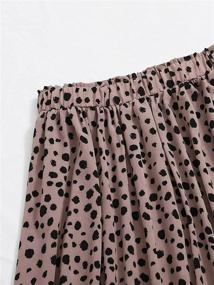 img 2 attached to Stylish Plus Size Ditsy Floral Flared Midi Skirt for Women: Polka Dot Pleated Skirts