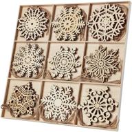 🎄 n&t nieting 27pcs wooden snowflake-shaped embellishments: hanging ornaments for christmas decor logo