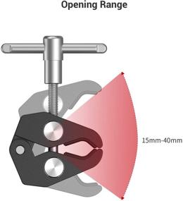 img 3 attached to 📸 Маленькая металлическая зажимная скоба SMALLRIG с резьбами 1/4" и 3/8" для улучшенного крепления камеры, освещения и аксессуаров - идеально подходит для камер, светов, зонтиков, крючков, полок, стекла, поперечных балок и многого другого - 735