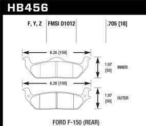 img 1 attached to 🔒 Улучшите безопасность с тормозными колодками Hawk Performance HB456Y.705 LTS