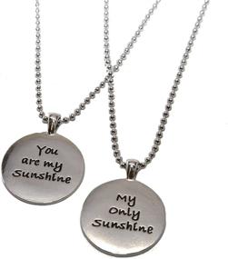 img 1 attached to 🌞 LUX ACCESSORIES Best Friends BFF You are My Sunshine Necklaces (2pc) - Symbolize Your Eternal Bond!