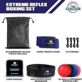 img 3 attached to Maximize Training with Extreme Reflex Boxing Reflex Ball Set - 4 Boxing Punching Ball Set with Headband for Ultimate Reflex Training - Enhance Reaction Time, Hand-Eye Coordination & Punching Accuracy