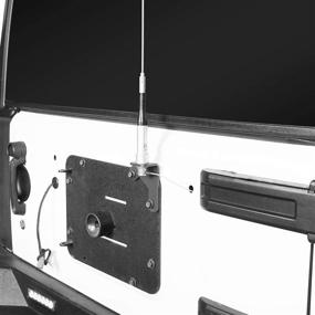 img 3 attached to 🚙 Крепление для спасательной антенны CB Hooke Road Wrangler на запасное колесо - совместимое с Jeep JK Wrangler и Wrangler Unlimited 2007-2018