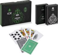 🃏 ice 100% plastic playing cards: premium poker-sized, waterproof, standard index, professional casino grade cards (pack of 2) logo