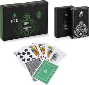 img 4 attached to 🃏 ICE 100% Plastic Playing Cards: Premium Poker-Sized, Waterproof, Standard Index, Professional Casino Grade Cards (Pack of 2)