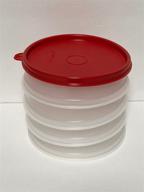 🍔 red seal tupperware hamburger freezer set - 4 containers for optimal seo logo