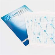 🩹 saniderm tattoo aftercare bandage: transparent adhesive wrap for hygienic tattoo healing - includes 3 individually packaged sanitary sheets (8x10 inches) logo