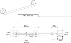 img 1 attached to 🚿 Gatco 5070 Designer II 24-Inch Towel Bar in Chrome: Stylish and Functional